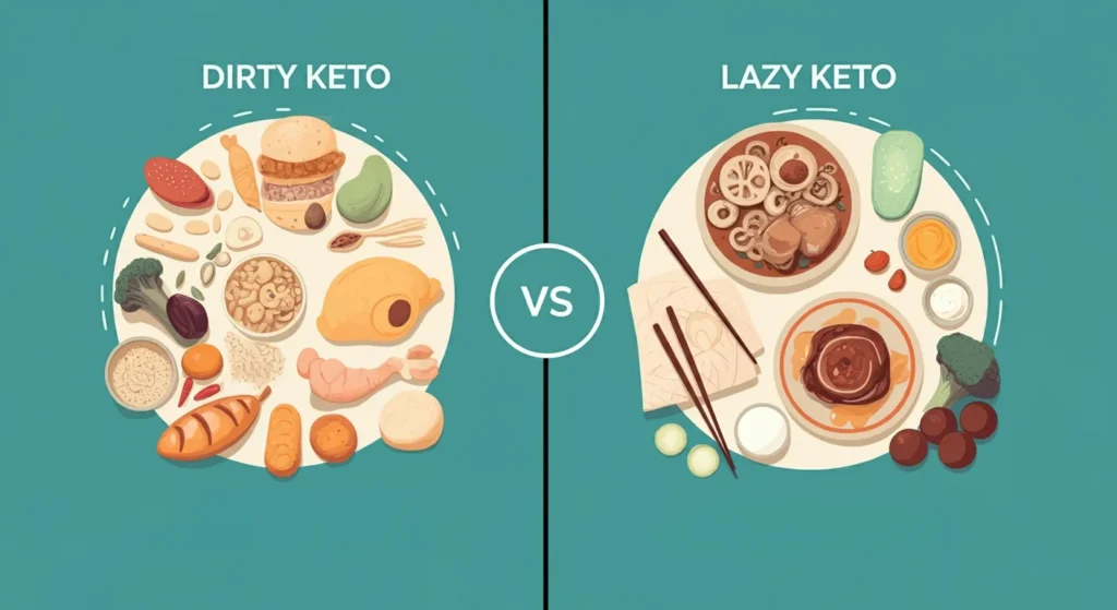 Dirty Keto vs Lazy Keto Chart