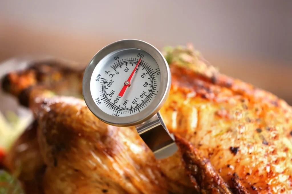 A meat thermometer 