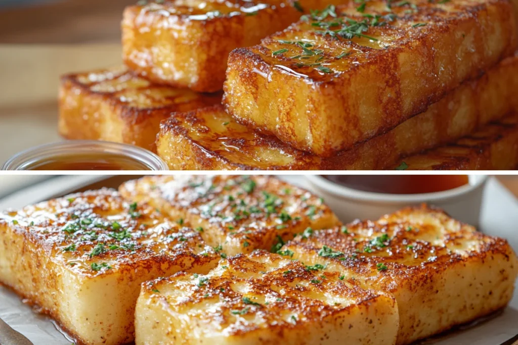 French Toast Sticks and syrup as part of the Burger King breakfast menu