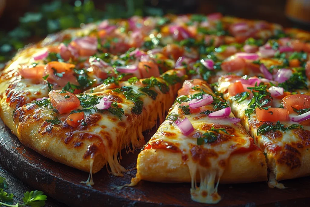 Close-up of a pizza 